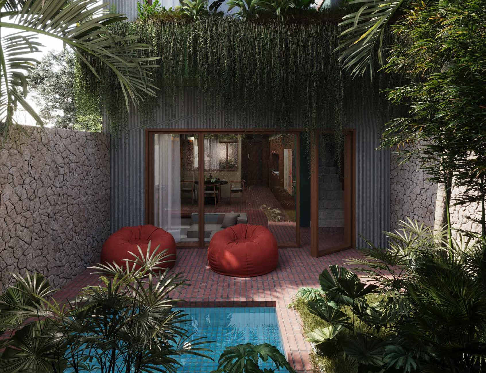 Whole Moon Moon Villas tropical exterior rendering