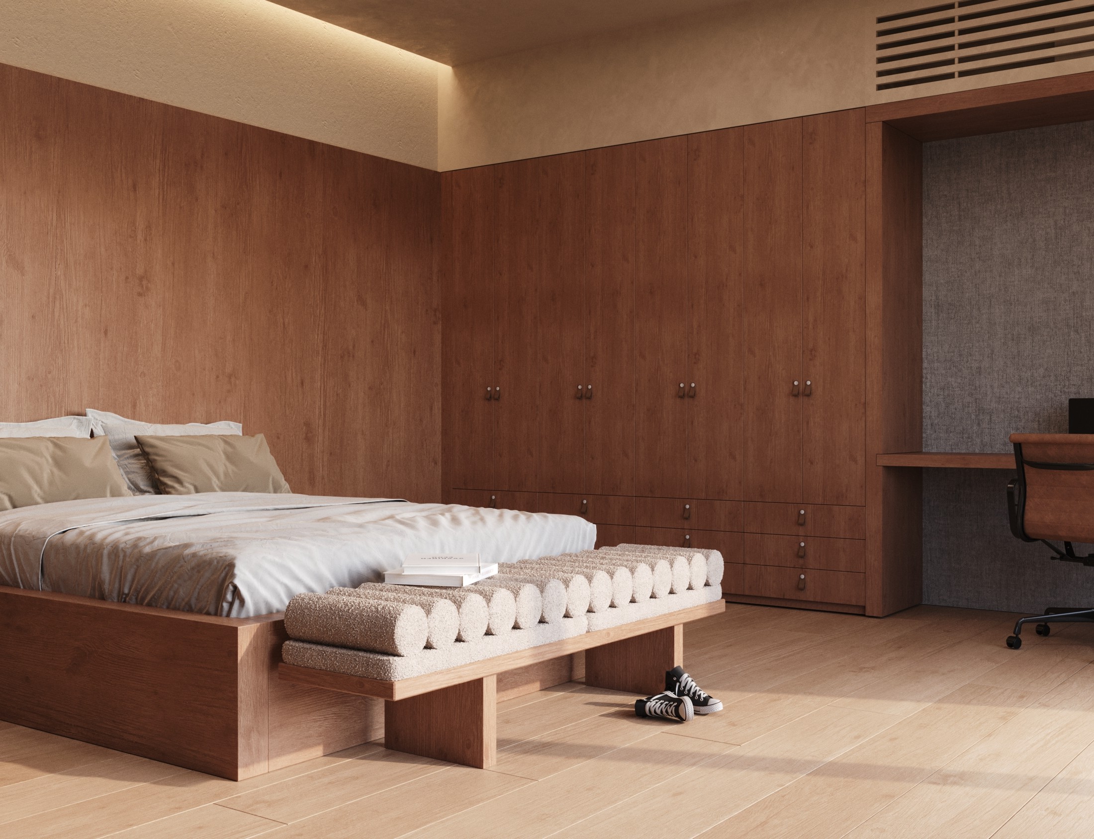 Penthouse master bedroom