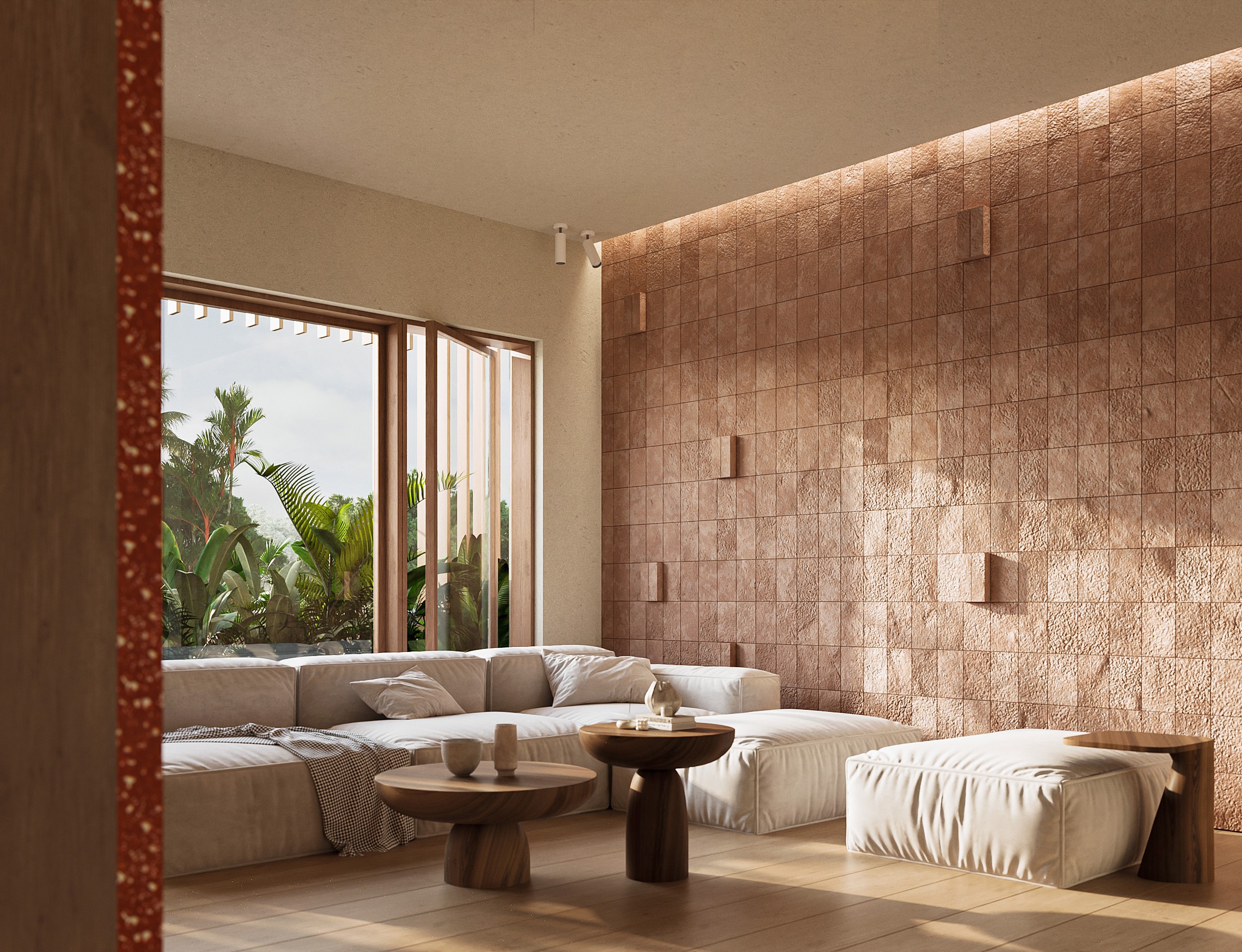 Type B bed suite with built-in lighting.