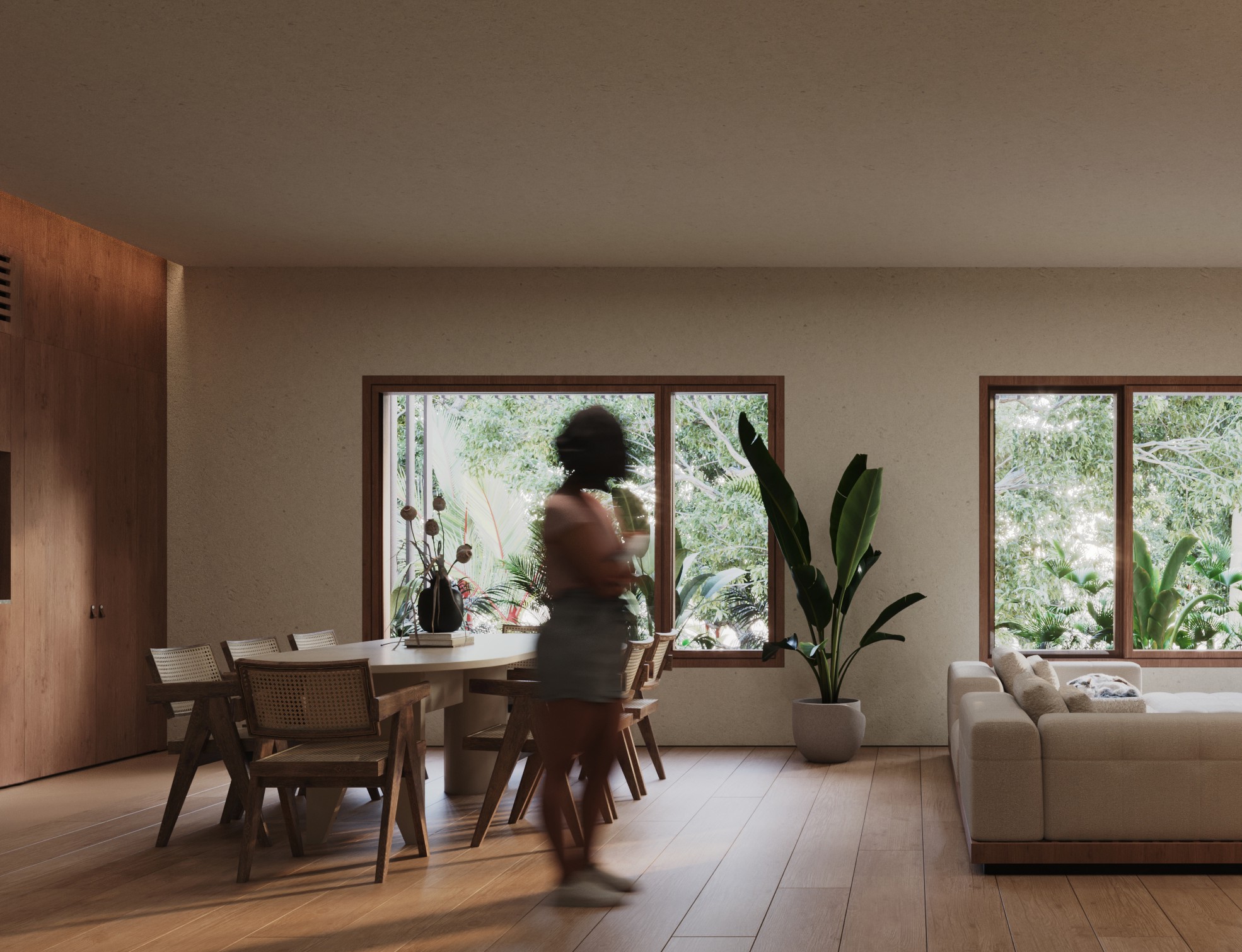 Type E bedroom suite with fitted wardrobes.